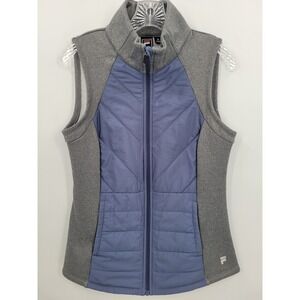 Womans FILA Sport Full Zip Gray/Violet Vest Size M